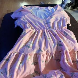 Pink flower dress